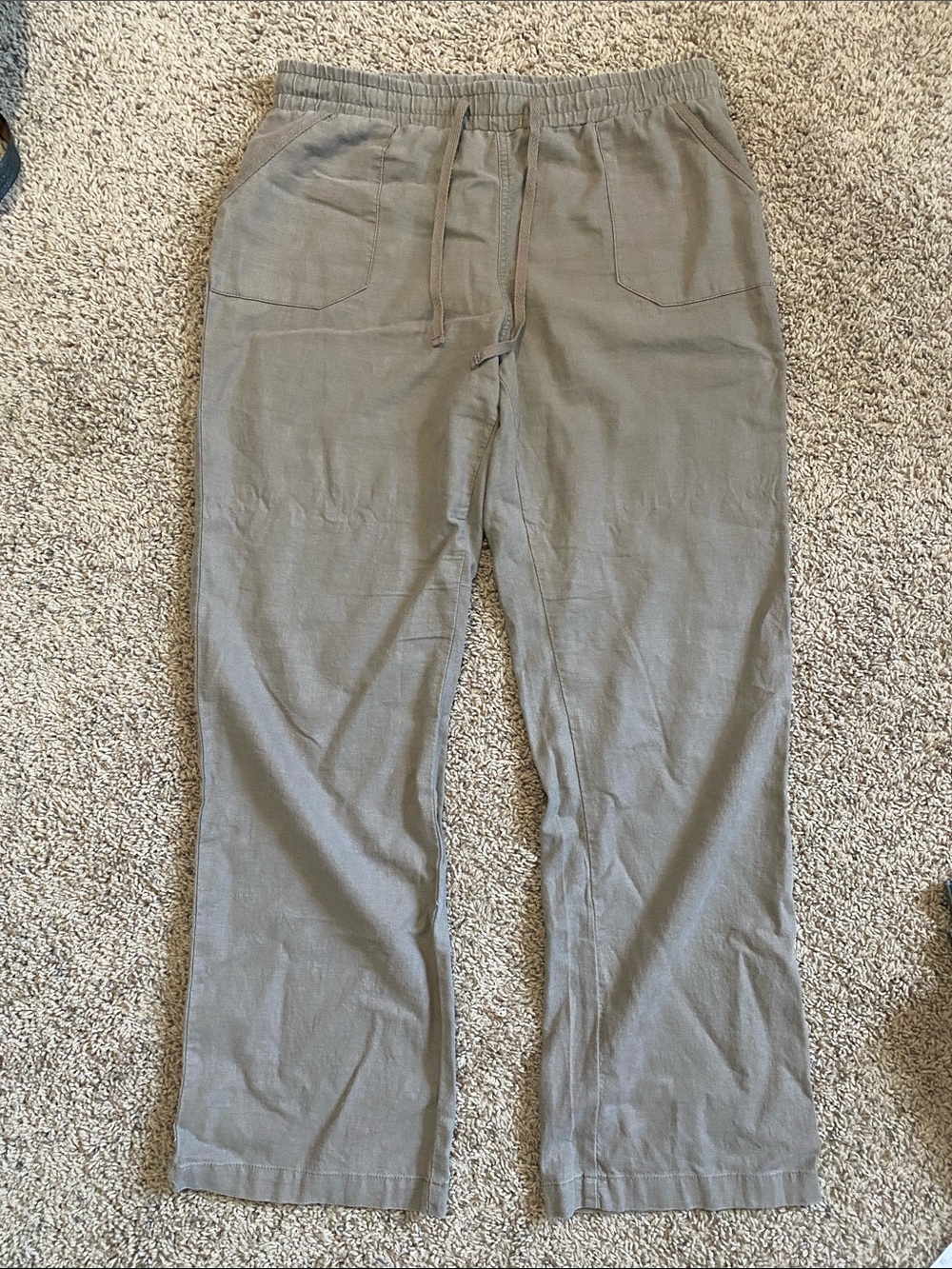 C est 1946 women’s Casual Drawstring Pants in taupe